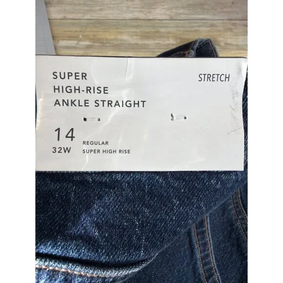 American Eagle Women’s Super High Rise Ankle Straight Jeans Size 14 NWT - Picture 11 of 11
